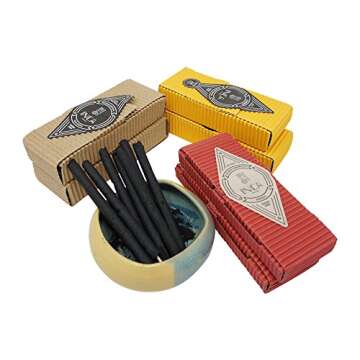 New Box of 9 Premium Frankincense Incense Sticks: Handcrafted 100% Natural, Artisan and Therapeutic Incense Stick from the Brazilian Amazon Forest, Experience Positive Energy & Harmony Crafted by Inca