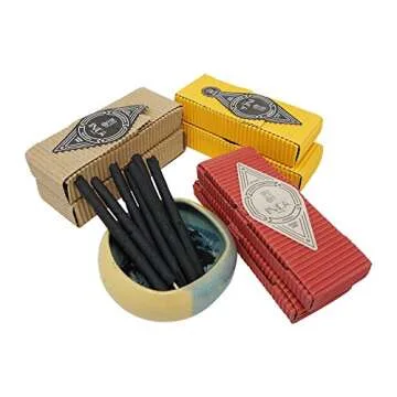 New Box of 9 Premium Frankincense Incense Sticks: Handcrafted 100% Natural, Artisan and Therapeutic Incense Stick from the Brazilian Amazon Forest, Experience Positive Energy & Harmony Crafted by Inca