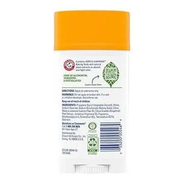 ARM & HAMMER Essentials Deodorant Wide Stick Clean Juniper Berry 2.5 oz