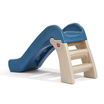 Step2 Play & Fold Junior Slide, Kids Indoor/Outdoor Play Slide, Backyard Playground Set, Easy Grip, ...