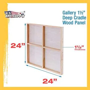 Unfinished Cradled Wood Panels for Artists – 2 Pack