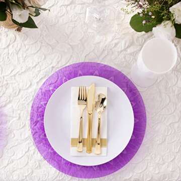 PARTY BARGAINS 5 Wine Goblets - White (12oz) - Disposable Shatterproof Elegant Design Plastic Wine Glasses. For Pool Parties, Outdoors Receptions, Weddings