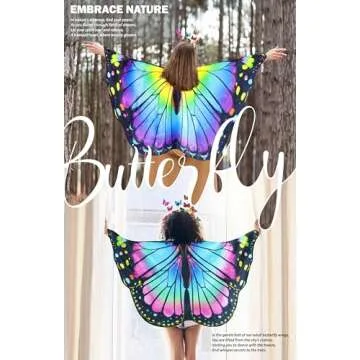 iROLWIN Butterfly Wings Costume for Women and Teens