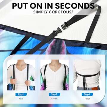 iROLWIN Butterfly Wings Costume for Women and Teens