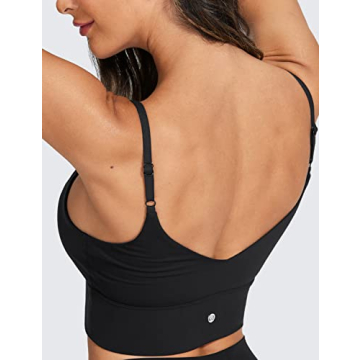 CRZ YOGA Longline Sports Bra - Adjustable & Stylish for Workouts