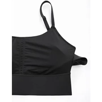 CRZ YOGA Longline Sports Bra - Adjustable & Stylish for Workouts