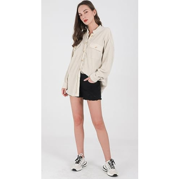 Chouyatou Women's Waffle Knit Shacket – Style & Comfort