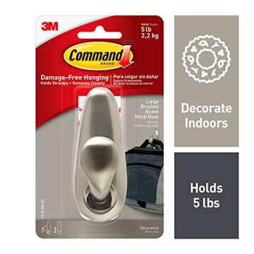 Command Large Metal Hook - Damage Free Hanging Solution