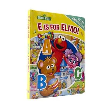 Sesame Street - E is for Elmo! ABCs - My First Look and Find Activity Book - PI Kids