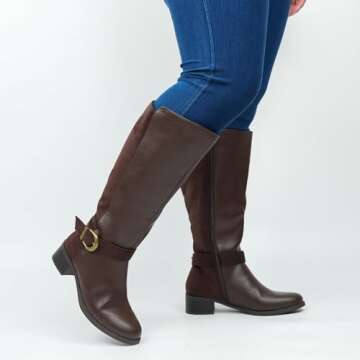 Hawkwell Extra Wide Calf Knee High Boots - Stylish & Comfortable
