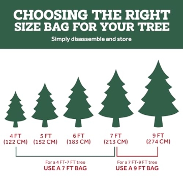 Zober Christmas Tree Storage Bag - Fits 9 Ft Artificial Trees - Plastic, Waterproof Christmas Tree Bag - Strong, Durable Handles - Labeling Card Slot - Red