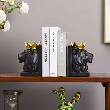 Kakizzy Lion Bookends - Elegant Decorative Bookends