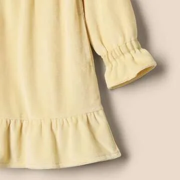 Amazon Essentials x Sofia Grainge Baby Girls' Longsleeve Corduroy Dress, Butter Yellow, 24 Months