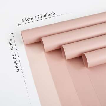 NESCCI 20 Sheet Flower Wrapping Paper - Waterproof Floral Bouquet Wrapping Paper, Florist Supplies P...