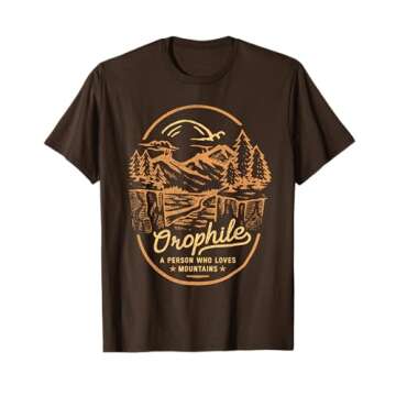 Outdoorsy Vintage Gift Mountains Orophile Definition T-Shirt