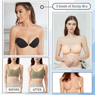 MITALOO Silicone Sticky Bra for Effortless Comfort and Style