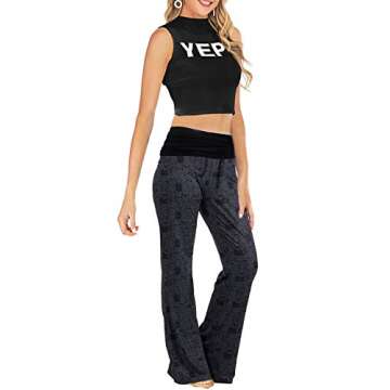 Gracyoga Women's Comfy Pajama Pants Wide Leg Lounge Palazzo Yoga Pants Stretch Casual Floral Print F...