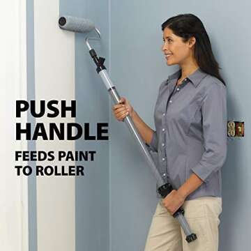 Wagner Spraytech HomeRight PaintStick EZ-Twist C800952.M Paint Roller Applicator, Interior Painting Tool, Holds Paint in Handle, 18 oz. Capacity