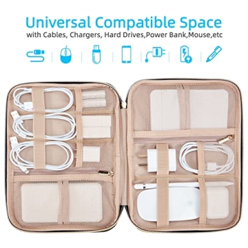 NISHEL Travel Cord Organizer Case for Tech Essentials