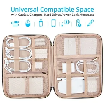 NISHEL Travel Cord Organizer Case for Tech Essentials