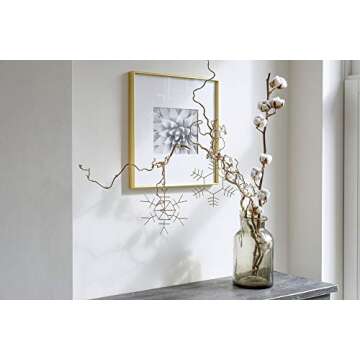 Set of 6 Brass Gold Snowflake Ornaments for Any Occasion