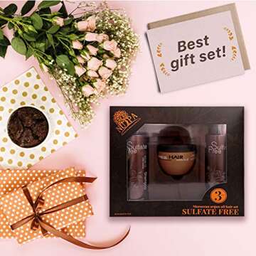 BINGO HAIR CARE Moroccan Argan Oil Shampoo Conditioner and Mask Set - For All Hair Types