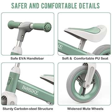 Bobike Toddler Balance Bike for Kids Age 1 to 6 Adjustable