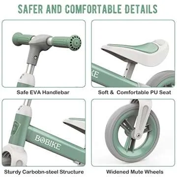 Bobike Toddler Balance Bike for Kids Age 1 to 6 Adjustable