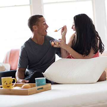 Happsy Organic Latex Pillow - Queen Bed Pillow with Breathable Cotton - Eco-Friendly & Non-Toxic Neck Pillow for Back Support and Neck Pain Relief - Made in USA