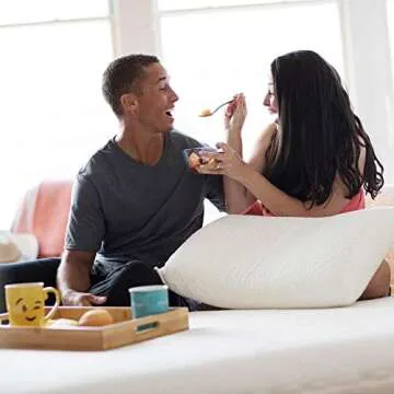 Happsy Organic Latex Pillow - Queen Bed Pillow with Breathable Cotton - Eco-Friendly & Non-Toxic Neck Pillow for Back Support and Neck Pain Relief - Made in USA