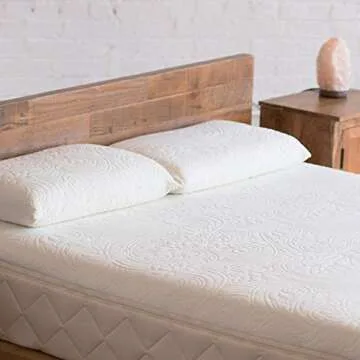 Happsy Organic Latex Pillow - Queen Bed Pillow with Breathable Cotton - Eco-Friendly & Non-Toxic Neck Pillow for Back Support and Neck Pain Relief - Made in USA