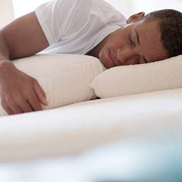 Happsy Organic Latex Pillow - Queen Bed Pillow with Breathable Cotton - Eco-Friendly & Non-Toxic Neck Pillow for Back Support and Neck Pain Relief - Made in USA