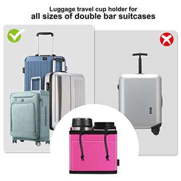 FINPAC Luggage Cup Holder for Travel Convenience