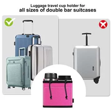 FINPAC Luggage Cup Holder for Travel Convenience