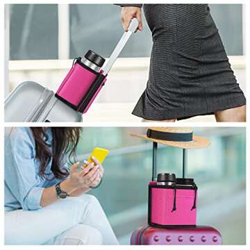 FINPAC Luggage Cup Holder for Travel Convenience