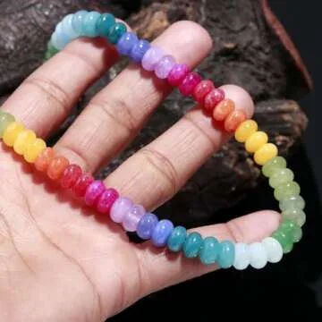 Beadsbilling Mix Gemstone Beaded Necklaces For Women, Multicolor Handmade Bead Necklaces, Choker Necklace, Surfer Beach Necklace, Boho Summer Necklaces - 16 Inches