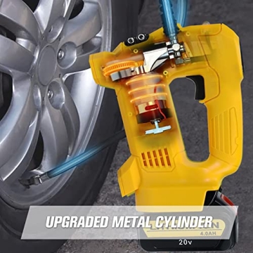Portable Cordless Tire Inflator for Dewalt 20V Battery