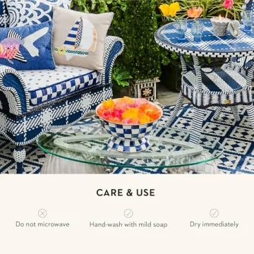 Mackenzie-Childs Enamel Bowl for Stylish Serving