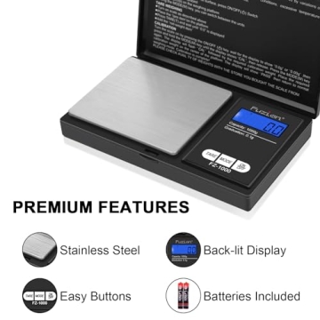 Precision Pocket Scale 1000g- Perfect for Cooking & Travel