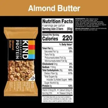 KIND Breakfast Protein Bars with Almond Butter - Healthy Snacks, 32 Count