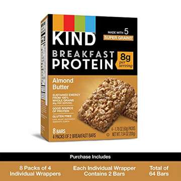 KIND Breakfast Protein Bars - Almond Butter, 32 Count