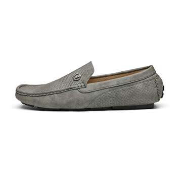 Bruno Marc Men's Penny Loafers Moccasins Shoes, Grey -8.5 (3251314)