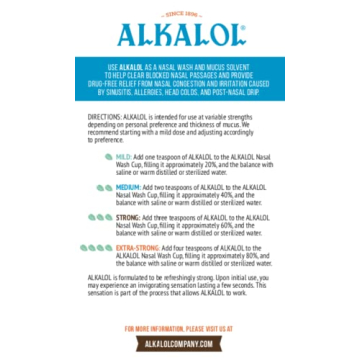 Alkalol Natural Soothing Nasal Wash Menthol 2 Piece Set