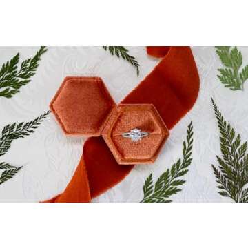 Beatrix & Luca Velvet Hexagon Ring Box - The Perfect Wedding Accessory