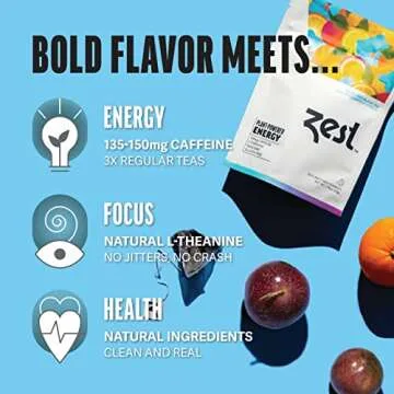 Zest High Caffeine Energy Leaf Tea Sampler - Bold & Natural