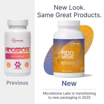 Microbiome Labs Digestion Bundle for Adults + Pets - FODMATE Digestive Enzymes (120 Capsules) + FidoSpore Probiotic for Dogs and Cats (30 Capsules)