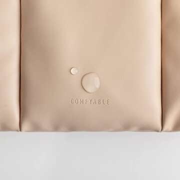 Comfyable Puffy Laptop Sleeve 15 Inch 16 Inch, Quilted Puffer Laptop Carrying Case, Pillow Case Compatible for MacBook Air 15 in M3 2024 & MacBook Pro 16 in 2024 M4, 16 in Puff Cover, Beige