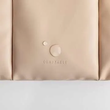 Comfyable Puffy Laptop Sleeve 15 Inch 16 Inch, Quilted Puffer Laptop Carrying Case, Pillow Case Compatible for MacBook Air 15 in M3 2024 & MacBook Pro 16 in 2024 M4, 16 in Puff Cover, Beige