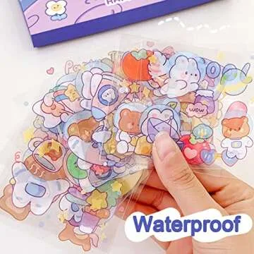 Cute Stickers Waterproof Water Bottle Laptop Scrapbook Vinyl Stickers Aesthetic Kawaii Clear Stickers Packs for Journaling Gifts for Kids Girls Boys, Pack of 1000 Pcs/100 Sheets (Space Star Travel)