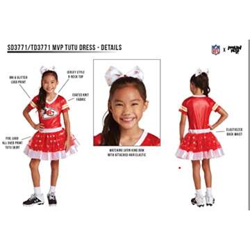 MODERN HERO Indianapolis Colts Girl's NFL MVP Tailgate Tutu Dress Costume, Size Medium